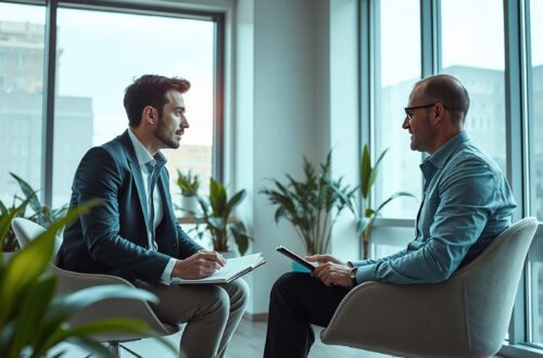 Two men in a coaching session