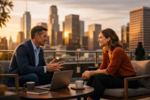 How do I find business coaches who help with both entrepreneurship and inner self-development?